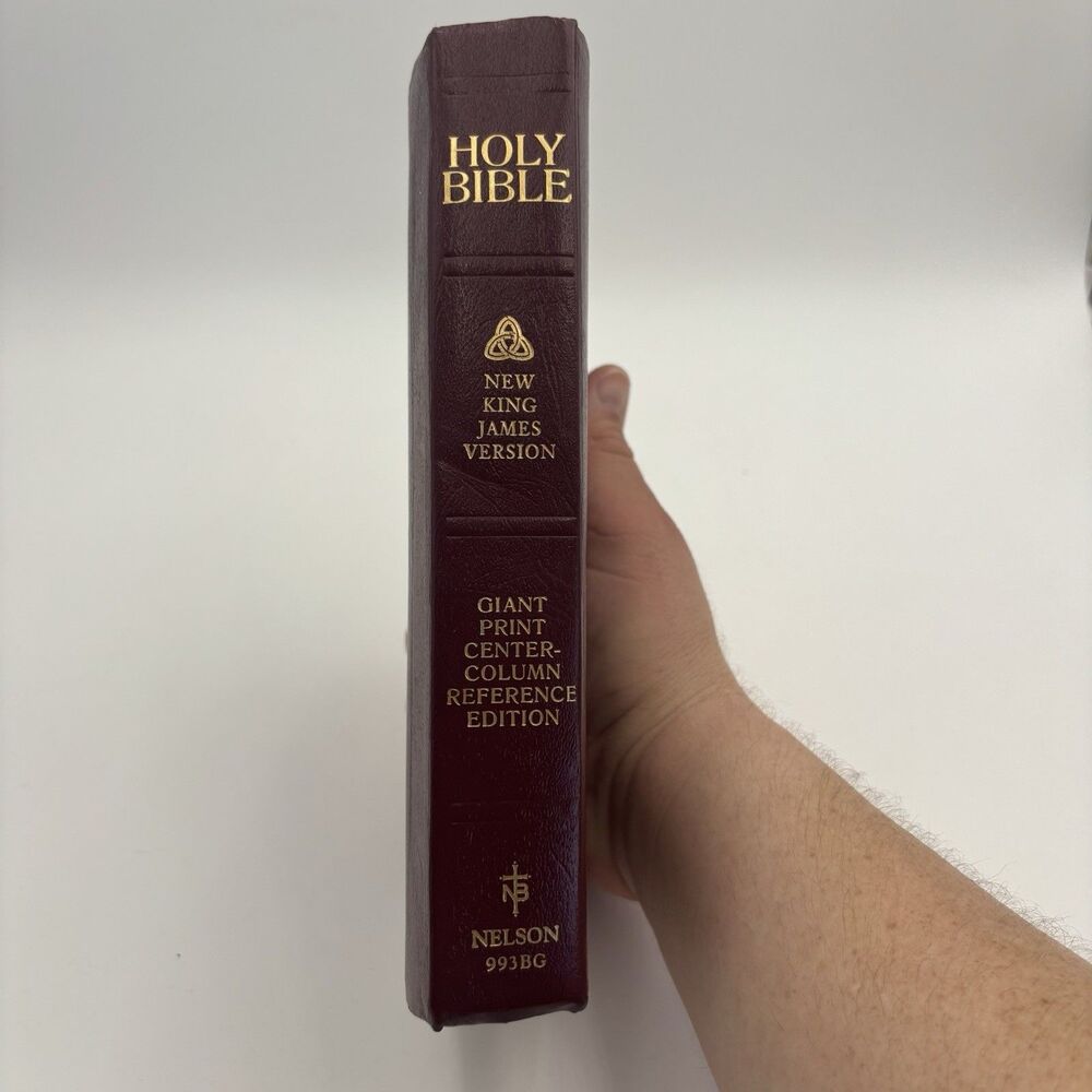 Thomas Nelson NKJV Holy Bible Giant Print Reference 993BG Burgundy Red Letter